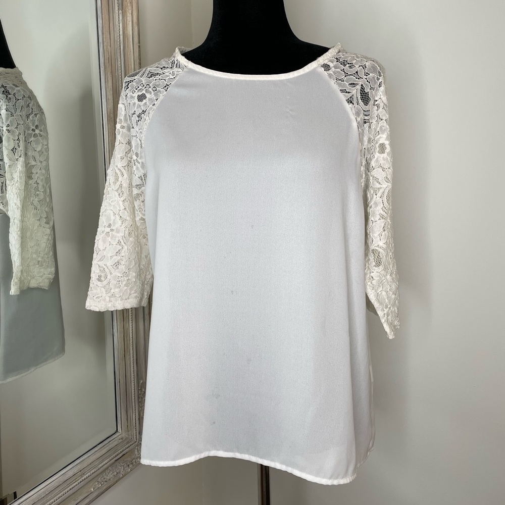 Lace Sleeve Blouse